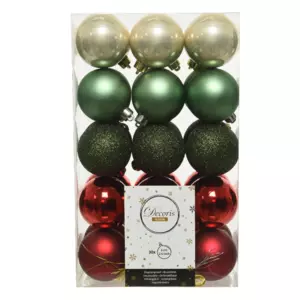 Lot de 30 boules de Nol (D60 mm) Alpine multi Vert sauge