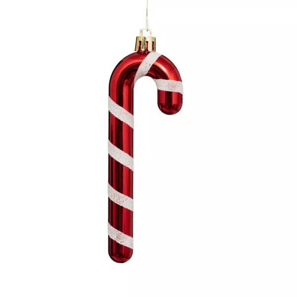 30 Cannes De Noël En Plastique Rouge Et Blanc - 12,5 Cm, Avec Cordon Doré, Pour Décorer Le Sapin - 5