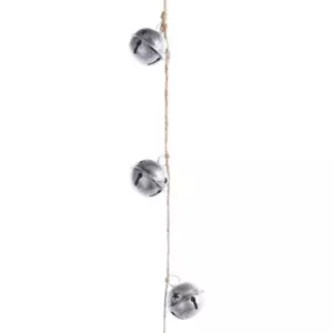 Suspension clochette en mtal Argent