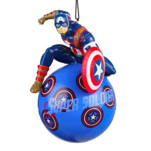Boule de Noël (D130 mm) Disney Captain America Bleu