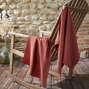 Lot de 2 essuie-mains gaze de coton (70 cm) Gaa Terracotta