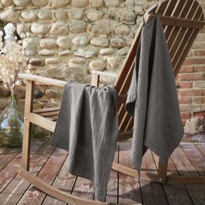 Lote de 2 paos de cocina de gasa de algodn (70 cm) Gaa Gris granito