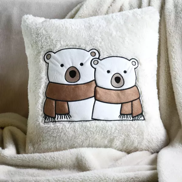 4 Pièces Housse de Coussin Noel,Coussin Taie Oreiller Noël,45x45c Taie