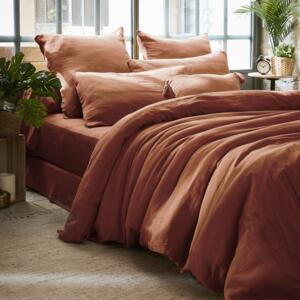 Copripiumino garza di cotone (240 cm) Gaa Terracotta