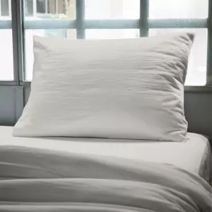 Funda para almohada rectangular en gasa de algodn (L70 cm) Gaa Gris nube