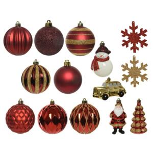 Kit de décoration de sapin de Noël Tradition Rouge