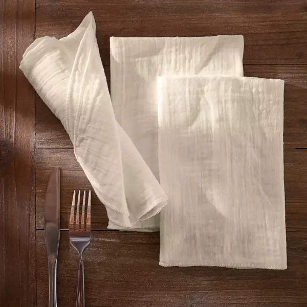 Baumwoll-Servietten Aus Gaze – 10 Stück, 50 X 45 Cm, Boho Style Für Party & Hochzeit