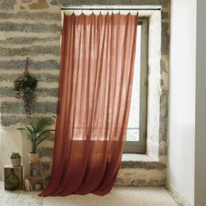 Höhenverstellbarer Vorhang aus Baumwoll-Gaze (140 Rollos - cm) max. 300 - Gaïa Gardinen Eminza / / x Terrakotta Vorhänge