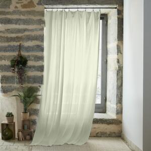 Rideau gaze de coton ajustable (140 x max 300 cm) Gaa Vert tilleul