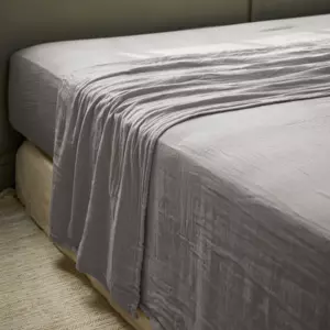 Sbana encimera en gasa de algodn (240 cm) Gaa Gris granito