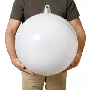 Boule de Nol (D400 mm) New Alpine XXL Blanc