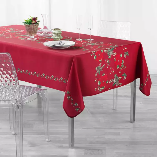 Unique Living Tafelkleed Xmas tartan 90x90 cm - red | De Boet Unique Living Tafelkleed Xmas tartan 90x90 cm - red | De Boet