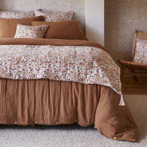 Edredón pie de cama en gasa de algodón (90 x 200 cm) Constance Beige pampa