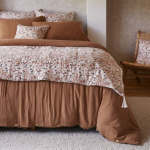 Runner letto garza di cotone (90 x 200 cm) Constance Beige pampa