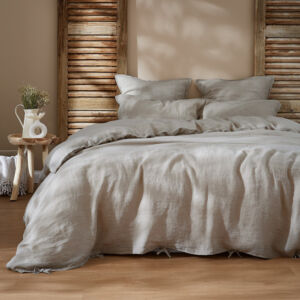 Funda Nrdica en lino lavado (240 cm) Louise Beige