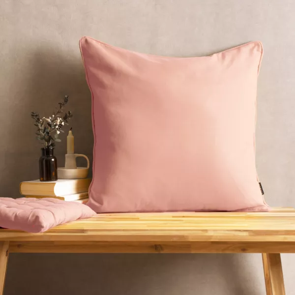 Enjoy Home Kissen 60x60 Cm | Bezug 100% Baumwolle, Füllung Polyester, In Ecru - Gemütliche Sofa- Oder Bettdekoration