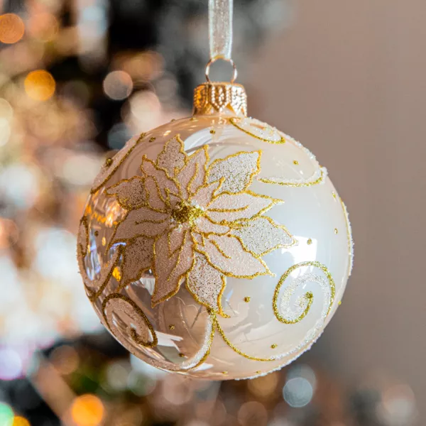 Gift Company Boule de Noël Opal Décoration d'arbre gris foncé