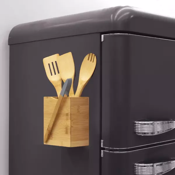 Recipiente magnético para utensilios Siao Natural marrón