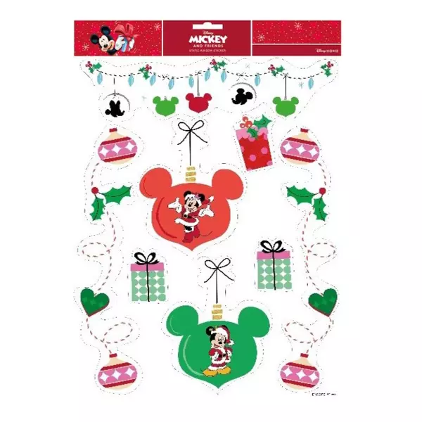 Stickers pour fenêtre Disney Mickey Noël