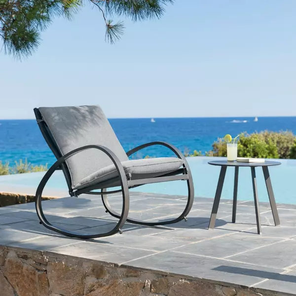 Lettino Prendisole Con Funzione Dondolo Lettino Da Giardino Con Schienale Regolabile Marrone 88304895