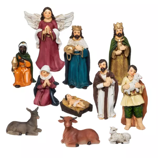 De 11 små figurer (Højde 7 cm) fra Sainte-Louise