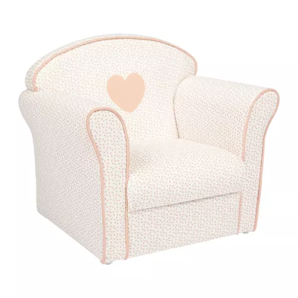 Fauteuil enfant (H43 cm) Coeur Rose