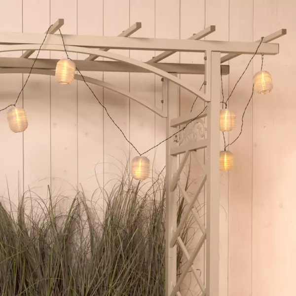 Guirlande lumineuse solaire 4,5 m 10 LED Ellipse Blanc chaud