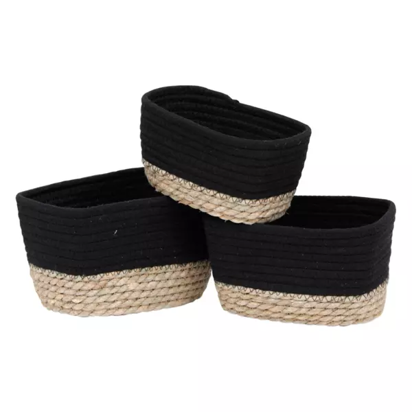 Juego de 3 cestas Timeless Negro