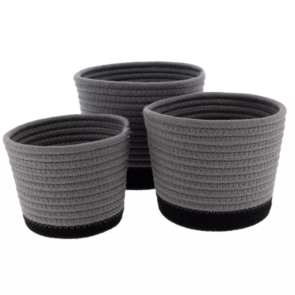 Set di ceste Black Line Grigio/Nero