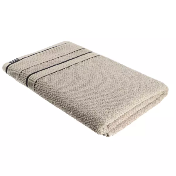 Badehndklde i bomuld (70 x 130 cm) Black Line Gr snor / sort