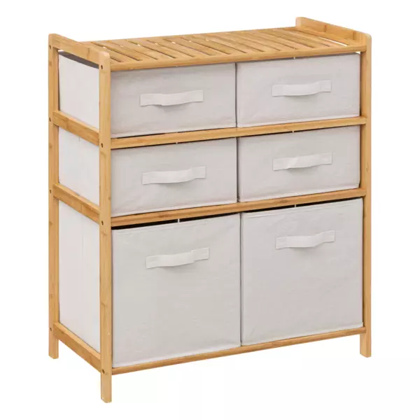 Opberkast met manden 6 niveaus Tidy box Bruin