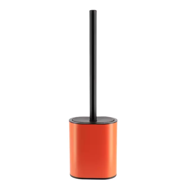 Toilettenbürst mit flachem Kopfbürste Black line Korallenrot/Schwarz