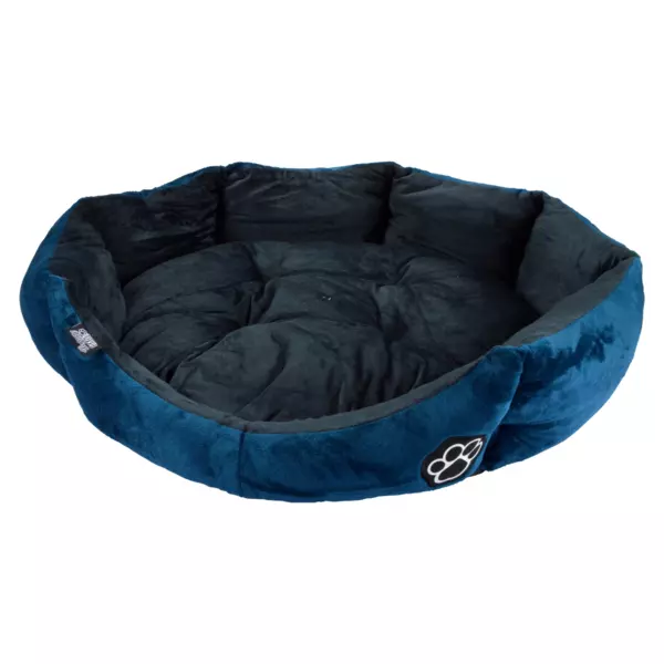 Stoffkorb für Hunde und Katzen Patchy D60 cm Blau/Dunkelgrau