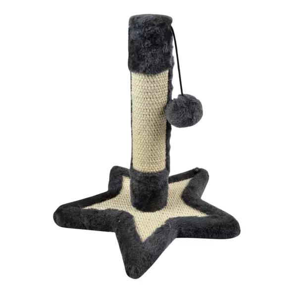 Arbre  chaton avec socle toile et jouet Anthracite