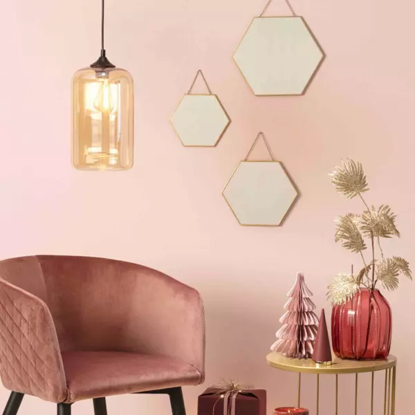 Set van 3 spiegels Hexa Goud