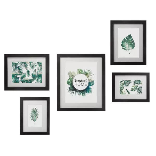 St af 5 sorte tropiske rammer