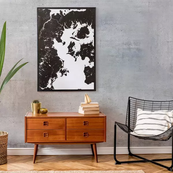Papel pintado adhesivo (257 x 260 cm) Crumblestone Gris