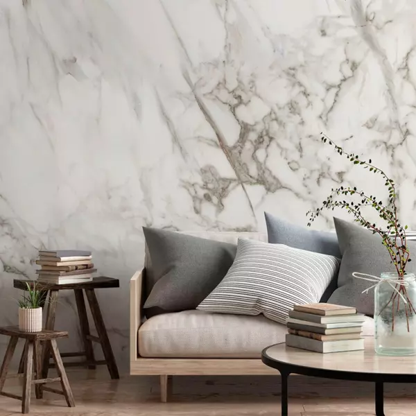 Papel pintado adhesivo (321 x 260 cm) Brown Jasper Gris