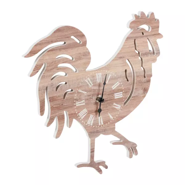 Wanduhr aus Holz Coq Beige