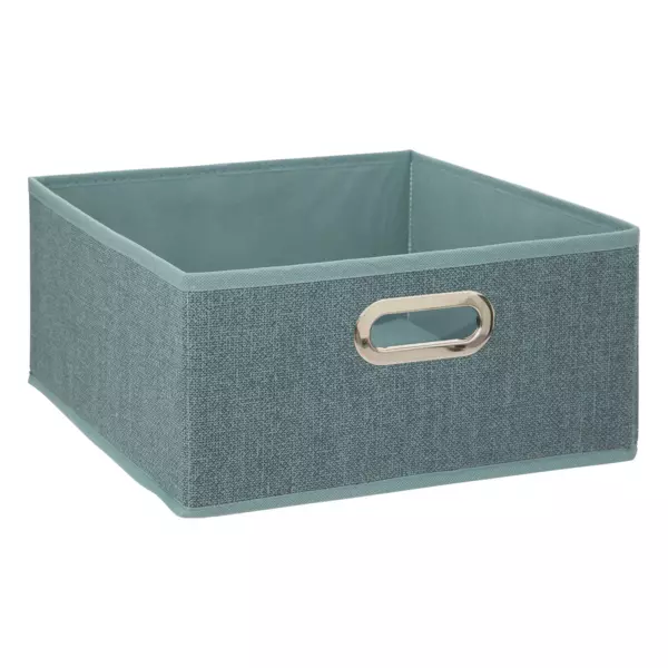 Opbergbox ( 31 x 15 cm) Helena Gemeleerd petrol blauw