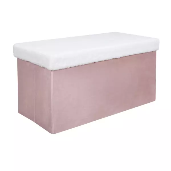 Puf plegable doble Leo Rosa
