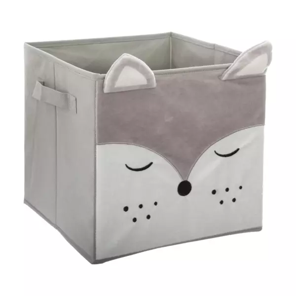 Panier de rangement enfant (29 x 29 cm) Renard Gris