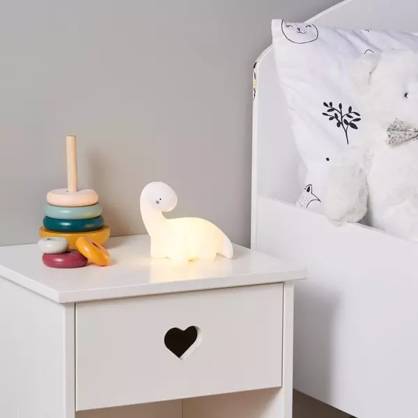 Veilleuse enfant (L13.2 cm) Dino Blanche