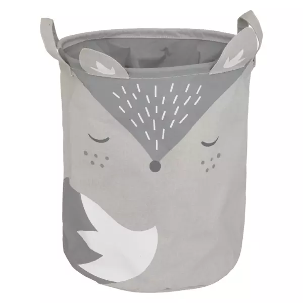 Panier à jouets enfant (32 x 40 cm) Renard Gris