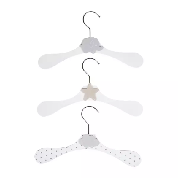 Set van 3 kledinghangers Grijs