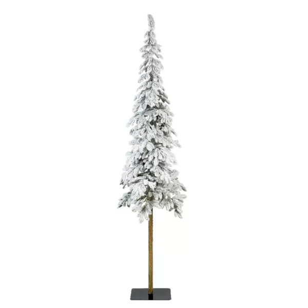 Sapin artificiel de Noël Sierra H120 cm Vert enneigé