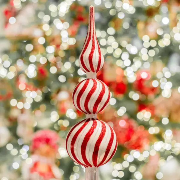 Kerstboompiek van glas Auréa Rood