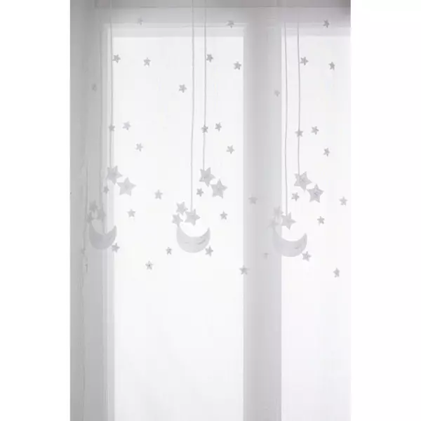 Voilage (140 x 240 cm) Etoiles Blanc