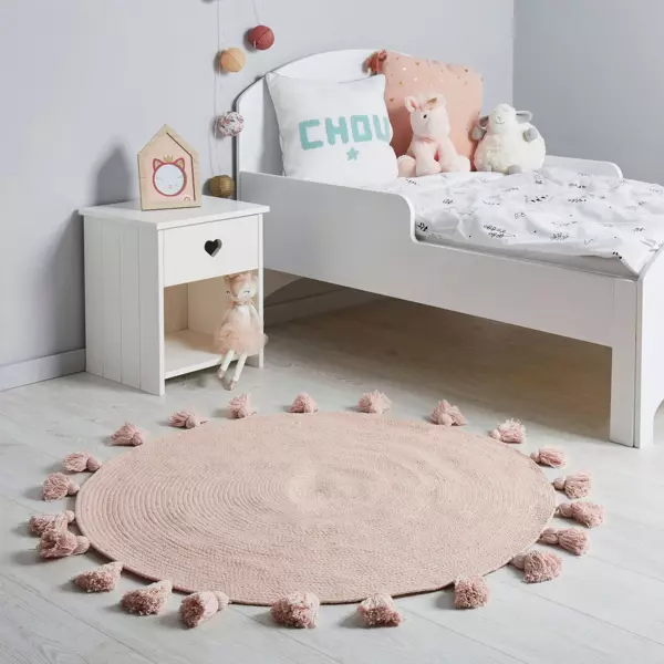 Alfombra infantil de algodón (90 cm) Lou Rosa