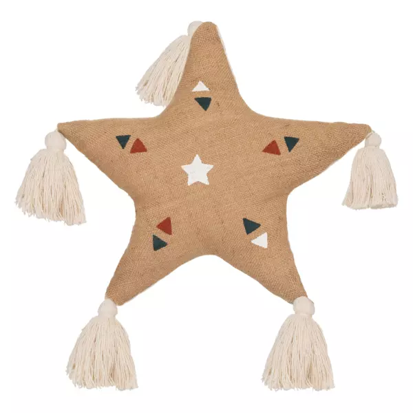 Coussin enfant jute toile (40 cm) Oasis Beige naturel